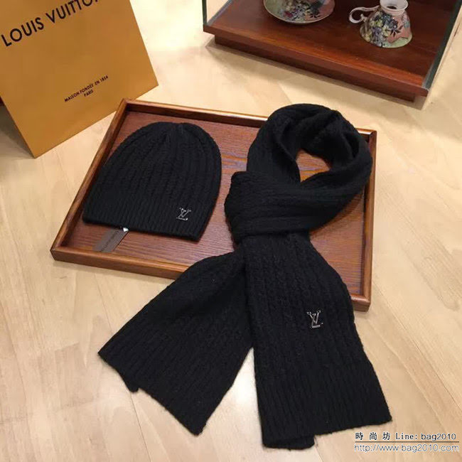路易威登LV 秋冬新款 原單羊毛帽子圍巾套裝 情侶款 男女同款 LLWJ6200